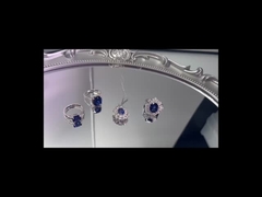 Lab-Created Colored Sapphire Gemstone Jewelry Rings