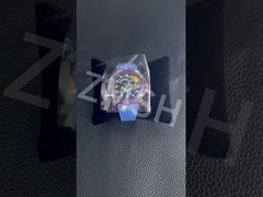 Premium 40mm/42mm Round Sapphire Crystal Watch Case Scratch-Resistant Customizable Purple