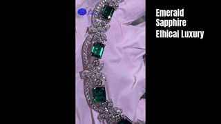 Lab-Grown Emerald Green Sapphire Necklace – Elegant Synthetic Sapphire Jewelry