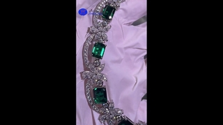 Lab-Grown Emerald Green Sapphire Necklace – Elegant Synthetic Sapphire Jewelry