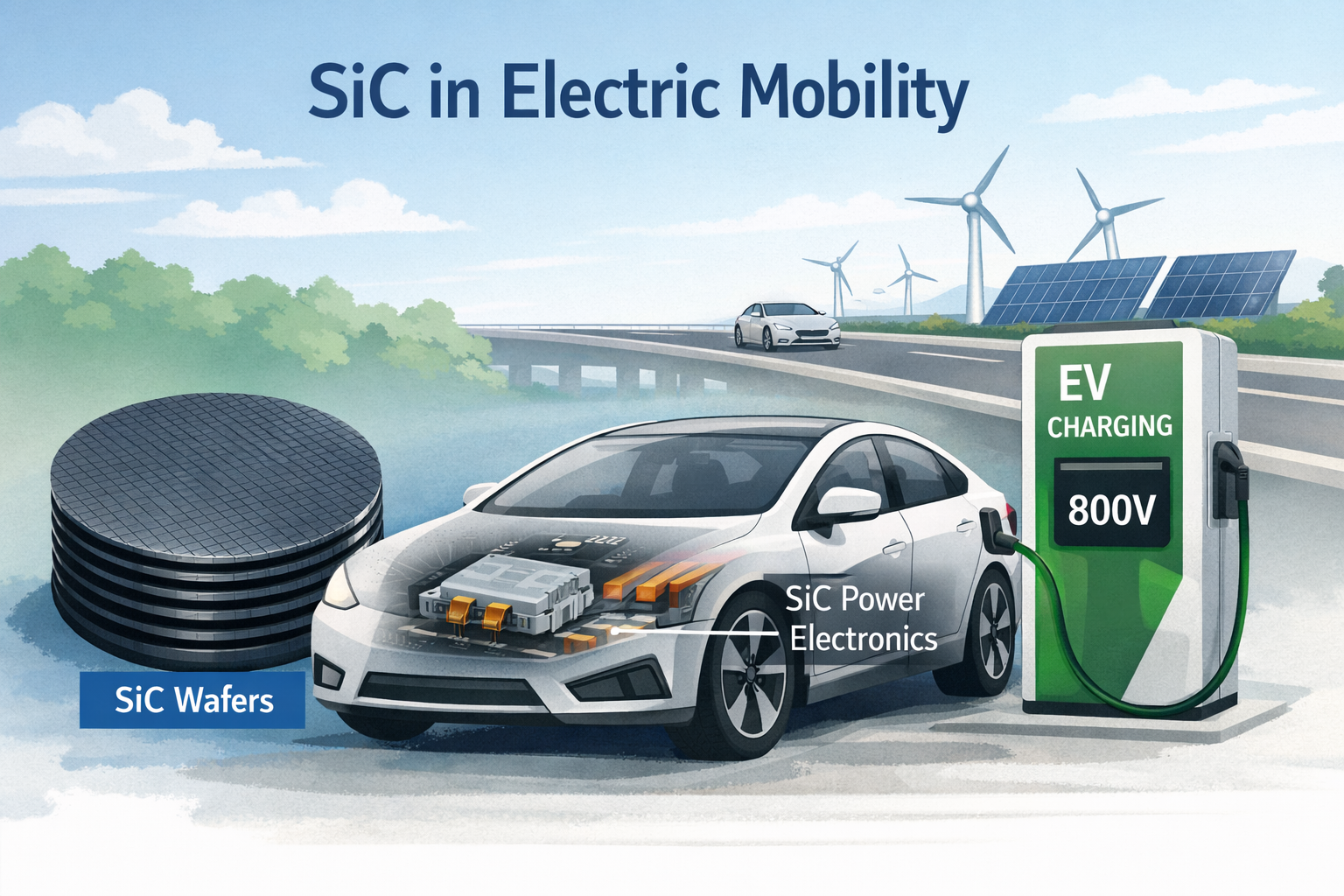 Latest company blogs about Future Trends of Silicon Carbide (SiC) in Electric Mobility: From SiC Wafers to Next-Generation Power Systems