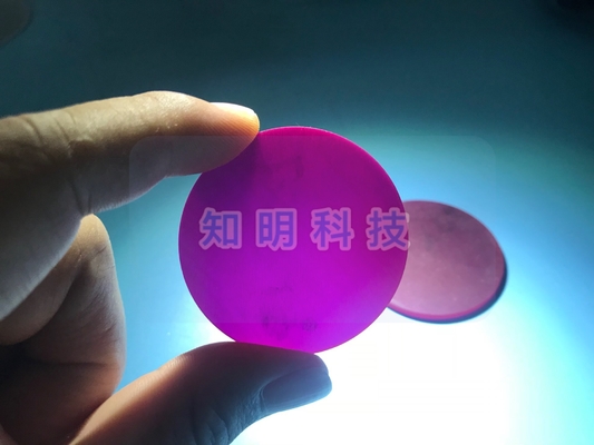 Buy Cr+ Al2O3 Sapphire Wafer Sapphire Crystal Glass Lens Doped Titanium online manufacture