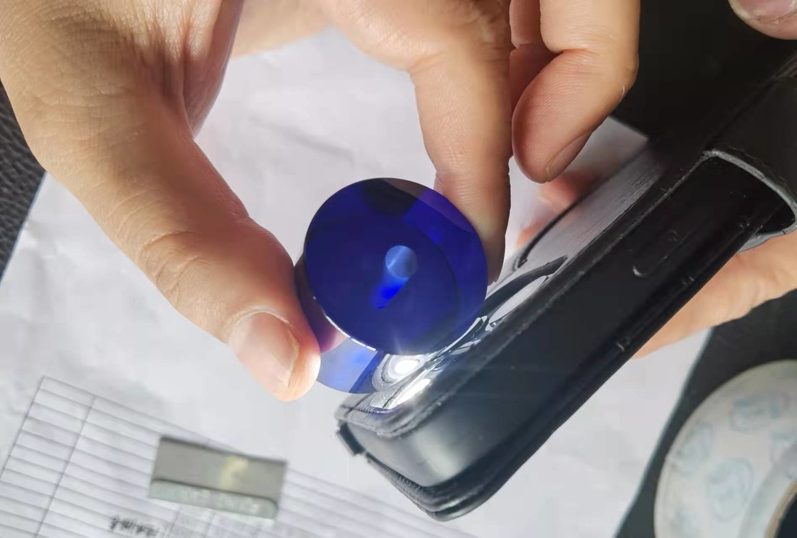 Synthetic Blue Sapphire Crystal Ruby Al2O3 Single Crystal