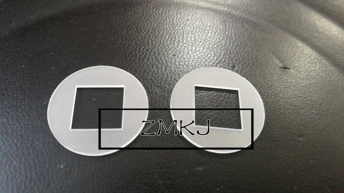 Al2O3 Single Crystal Sapphire Optical Windows Custom Shape With Square Round Hole