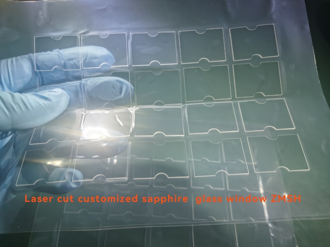 Customized Shape Laser Cut Sapphire Windows , Sapphire Coated Crystal