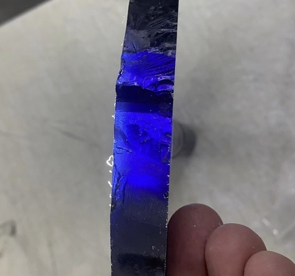 Customized Lab Grown Unnatural Blue SIC Single Crystal Raw Material For Jewelry