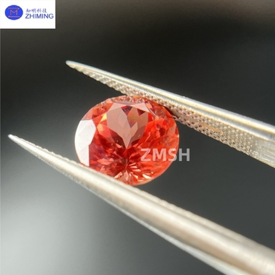 Custom-Cut Synthetic Padparadscha Sapphire for Jewelry