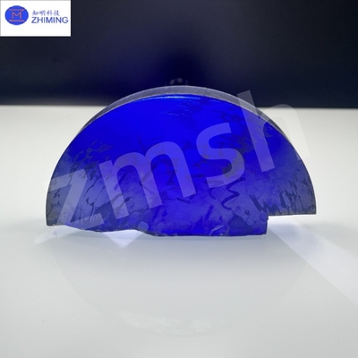 Artificial Colored Gemstones Moissanite SIC Raw Materials Rough Royal Blue Less Bubbles High Gloss